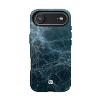 Teal Tough Phone Case for iPhone - Arctic Neural Mesh