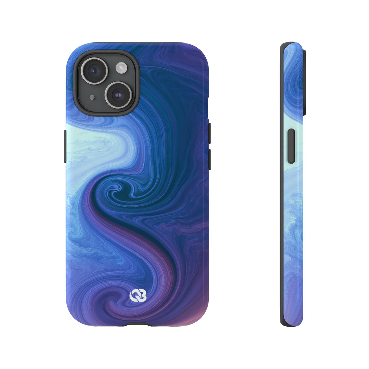 Azure Fluid Swirl · Tough Phone Case for iPhone · Blue