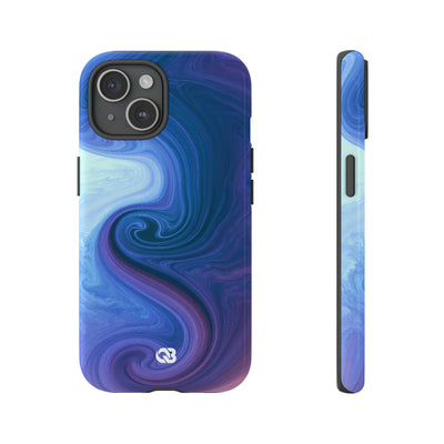 Azure Fluid Swirl · Tough Phone Case for iPhone · Blue