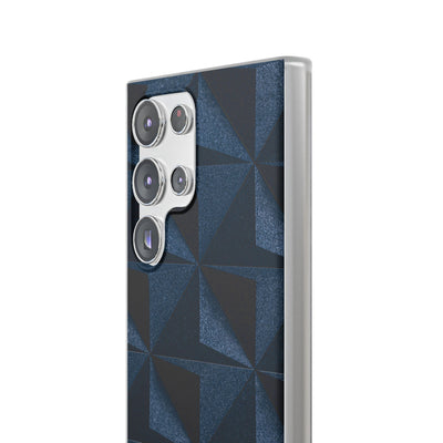 Blue Lite Phone Case for Samsung - Indigo Basalt Facets
