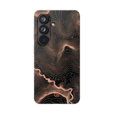 Orange Lite Phone Case for Samsung - Salmon Ridge Topo
