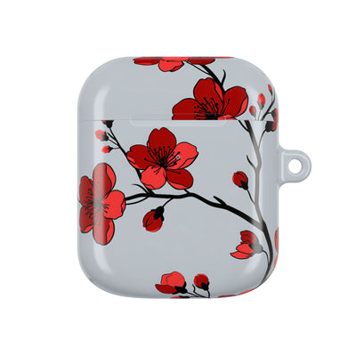 Scarlet Plum Blossom · Hard Case for AirPods & AirPods Pro · Red