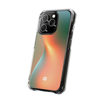 Radiant Contour · Clear Impact Magnetic Phone Case for iPhone · Orange