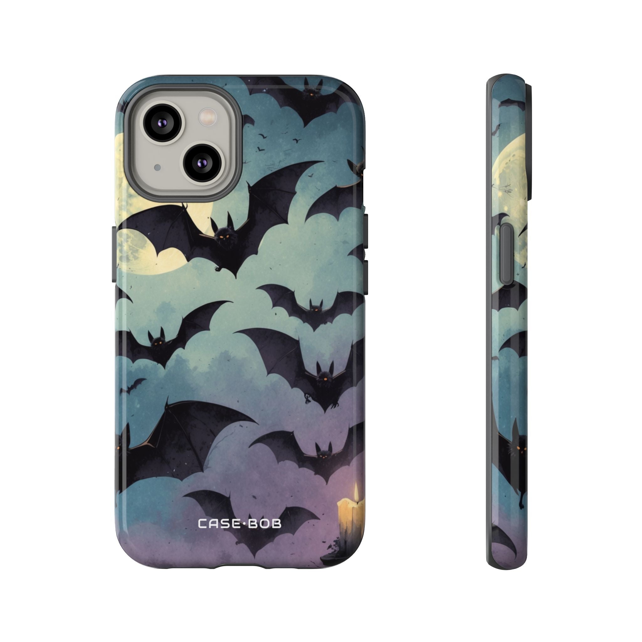 Leuchtender Fledermaus-Schwarm iPhone 14 Case - Tough