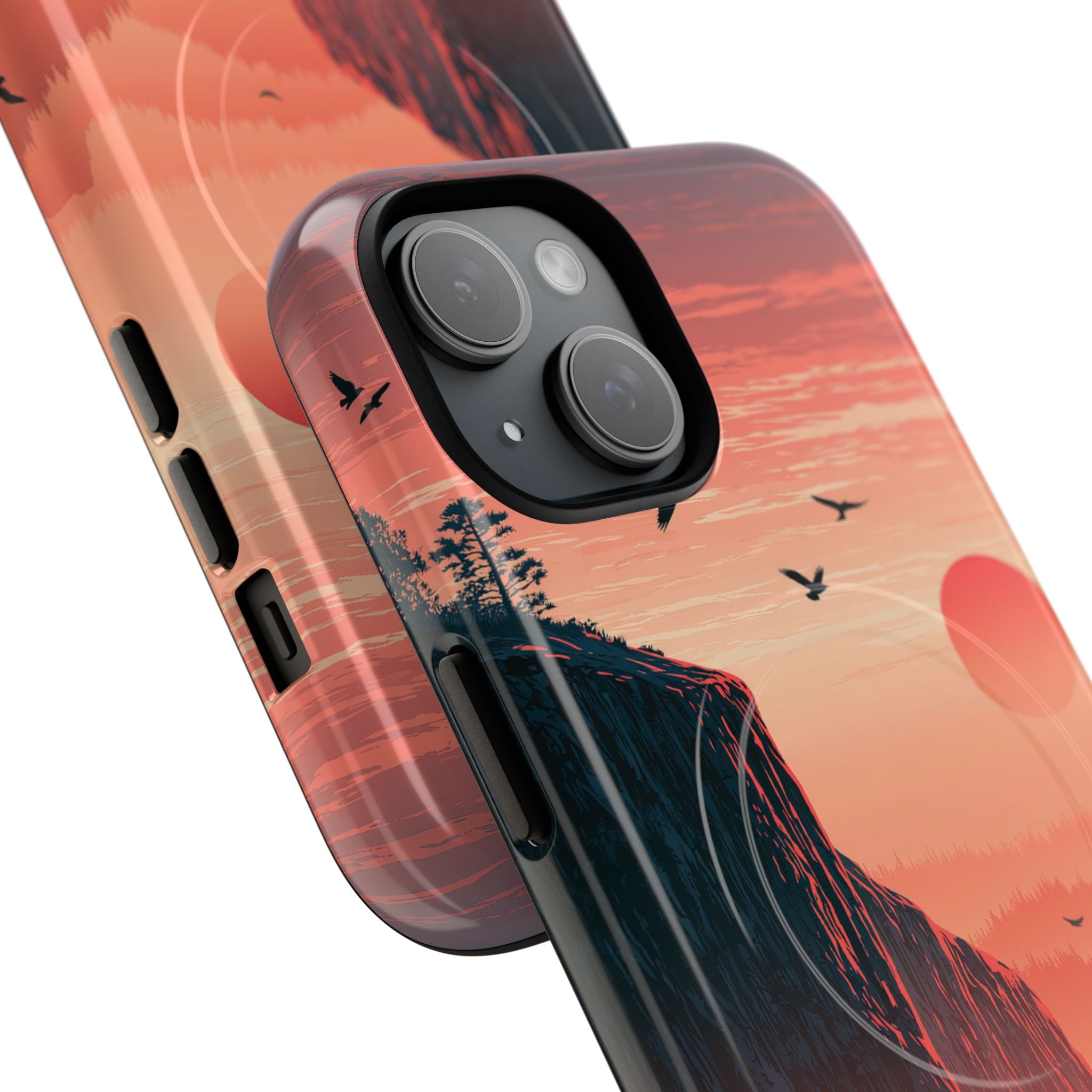 Orange Tough 2.0 Magsafe Phone Case for iPhone - Crimson Ridge Flight