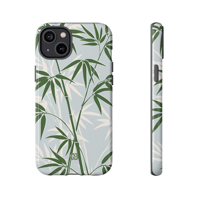 Green Tough Phone Case for iPhone - Kyoto Bamboo Canopy