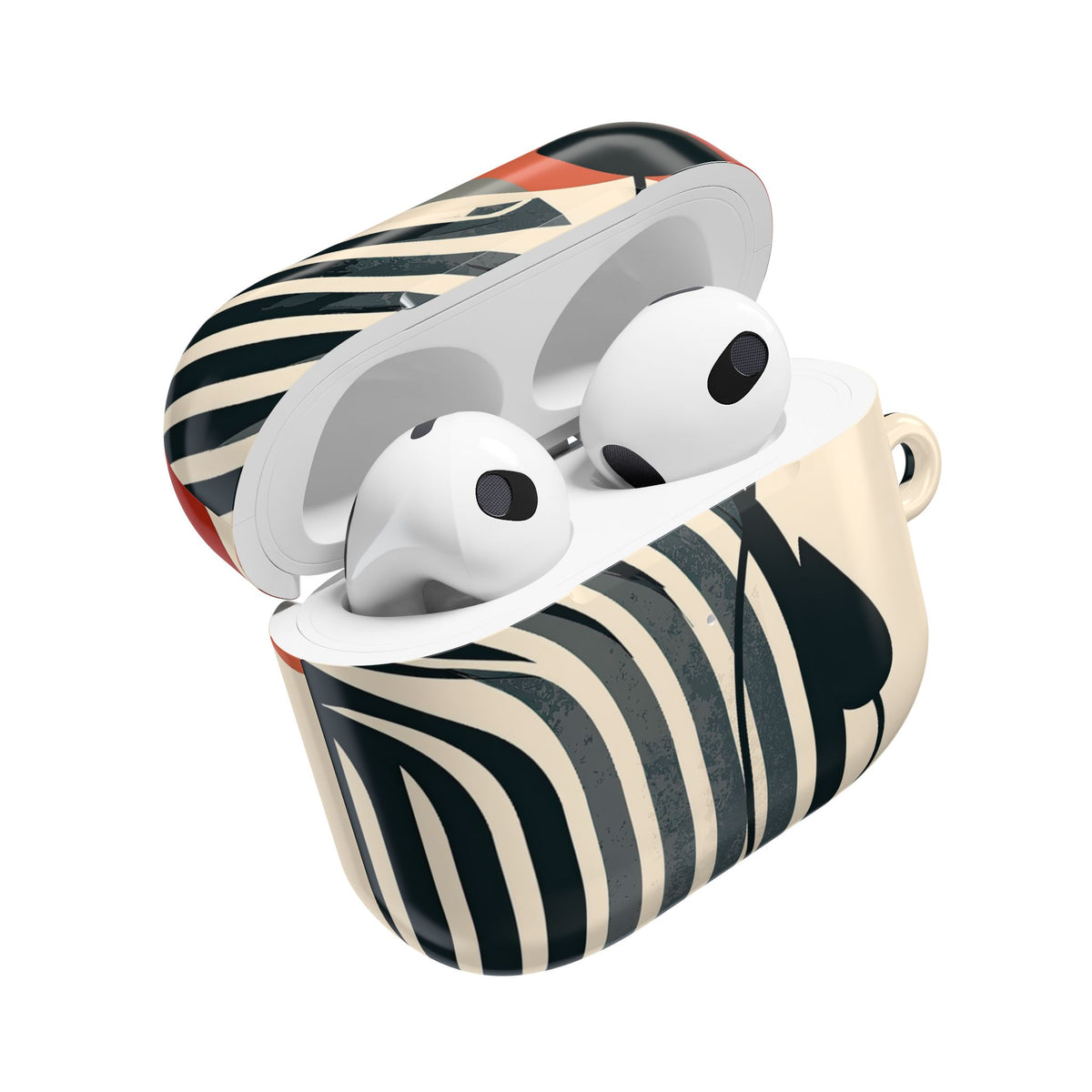 Modernist Poppy · Hard Case for AirPods & AirPods Pro · Beige