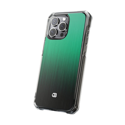 Emerald Cascade · Clear Impact Magnetic Phone Case for iPhone · Green