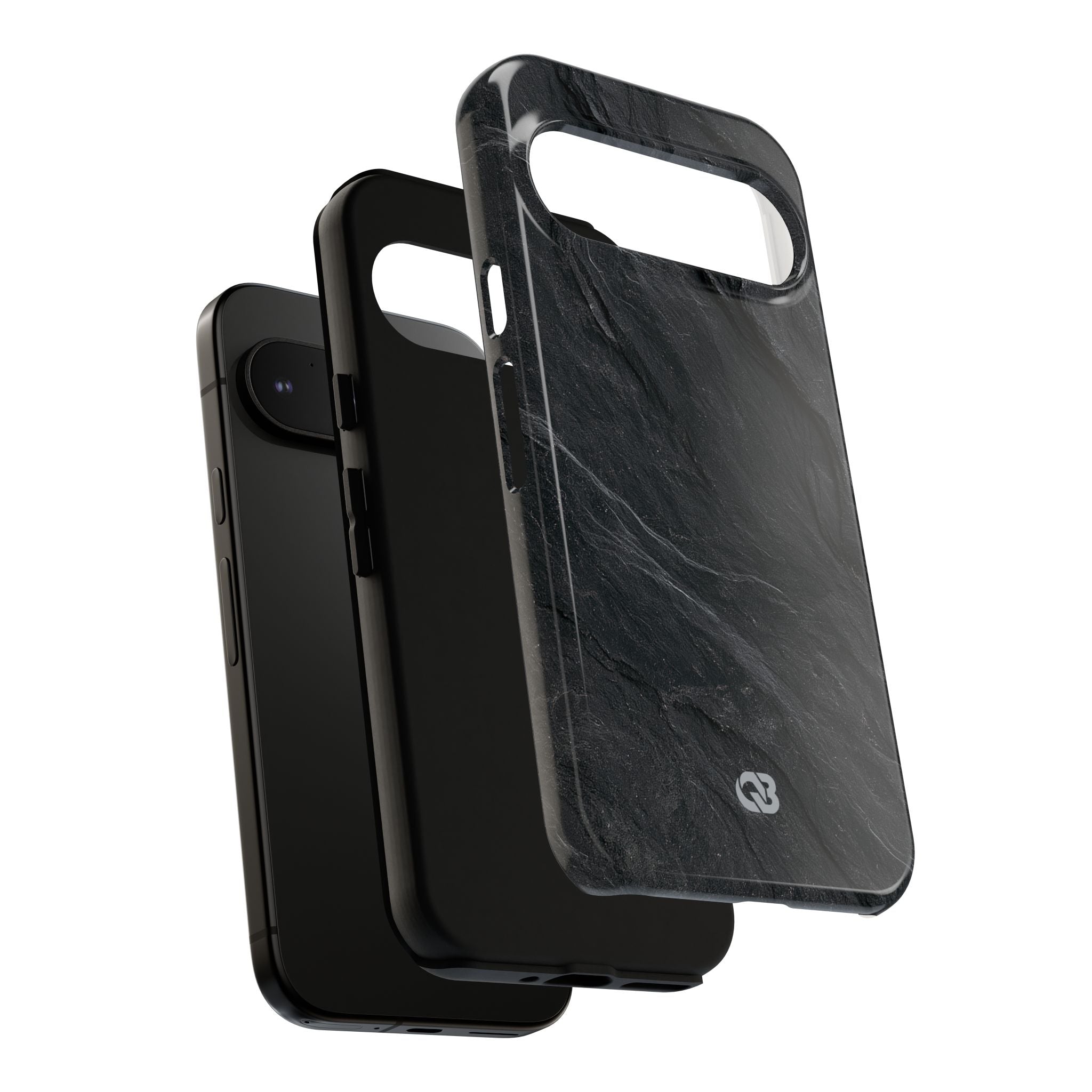 Black Tough Phone Case for Google Pixel - Midnight Slate Ridge