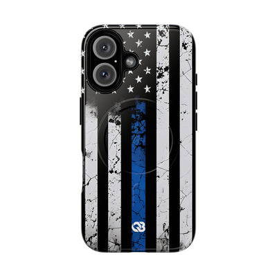 Gritty Cobalt Flag · Tough+ Phone Case for iPhone · Magsafe
