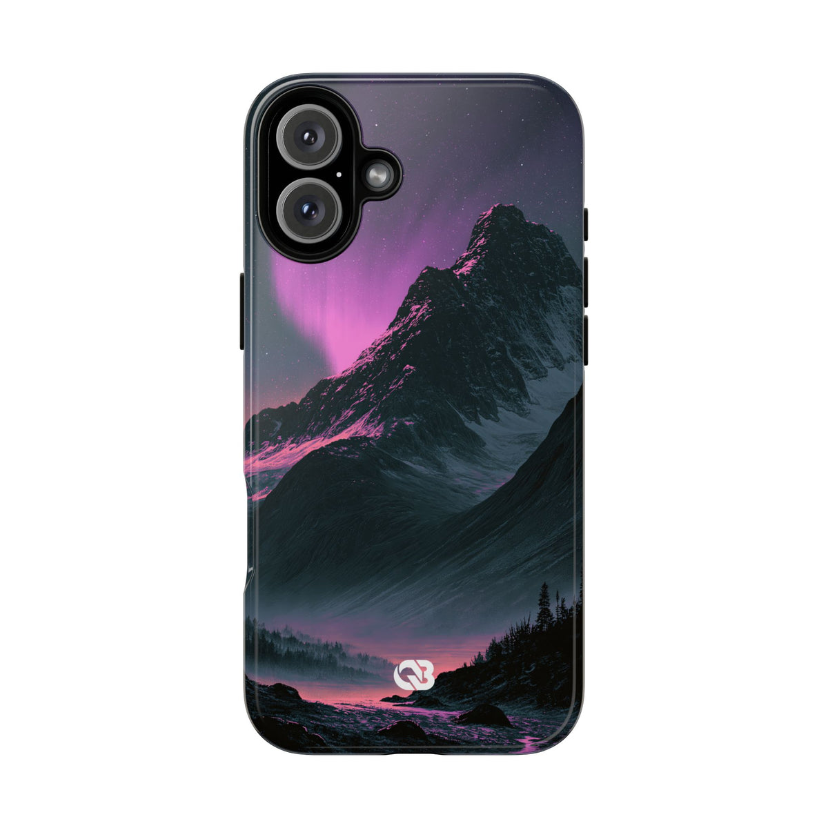 Arctic Aurora Summit · Tough Phone Case for iPhone · Black