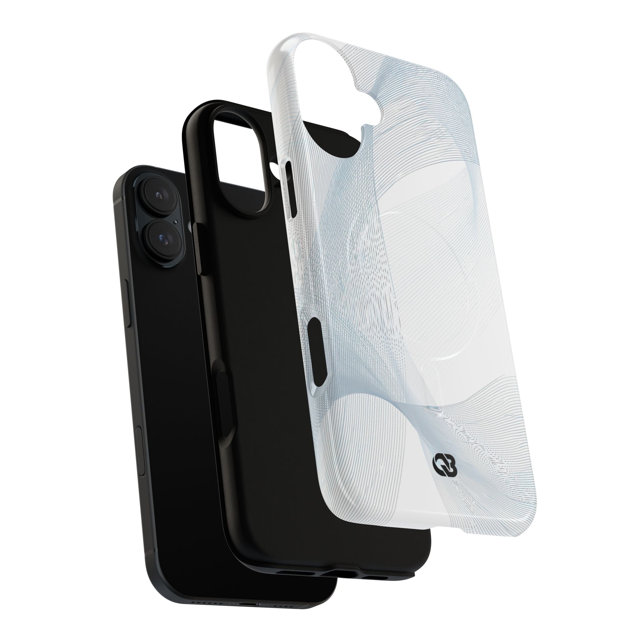 White Tough 2.0 Magsafe Phone Case for iPhone - Arctic Line Current