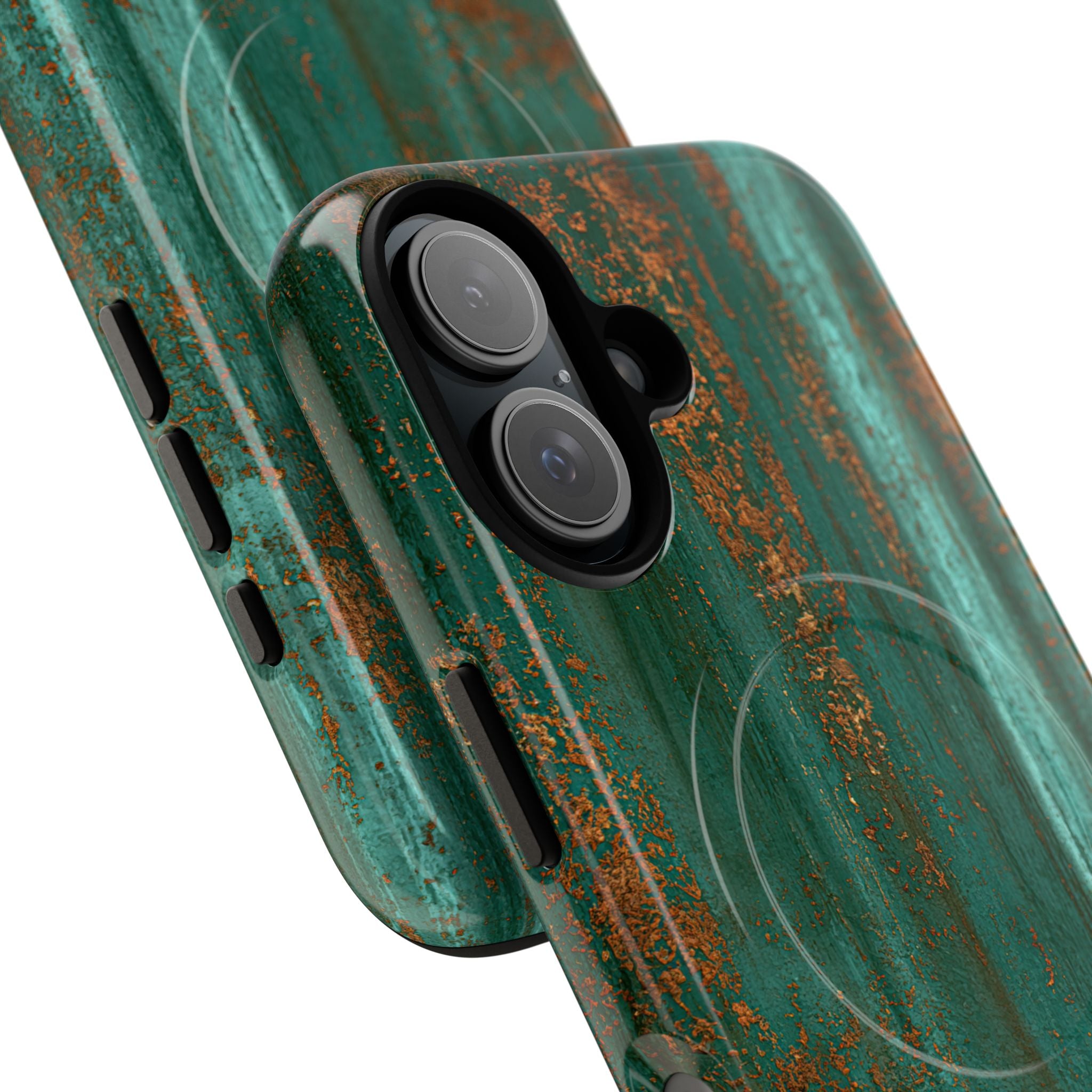 Teal Tough 2.0 Magsafe Phone Case for iPhone - Verdigris Copper Siding