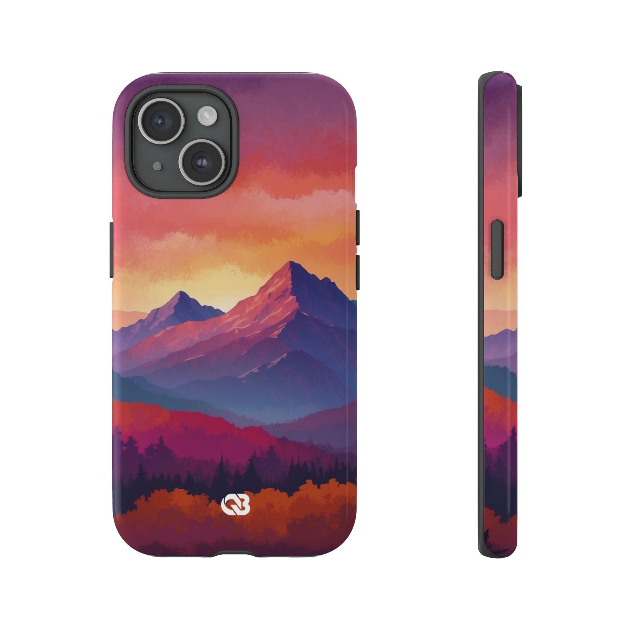 Crimson Mountain Dusk · Tough Phone Case for iPhone