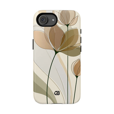 Translucent Petal Contour · Tough Phone Case for iPhone · Beige