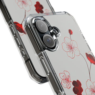 Red Impact MagSafe Phone Case for iPhone - Kyoto Ember Bloom