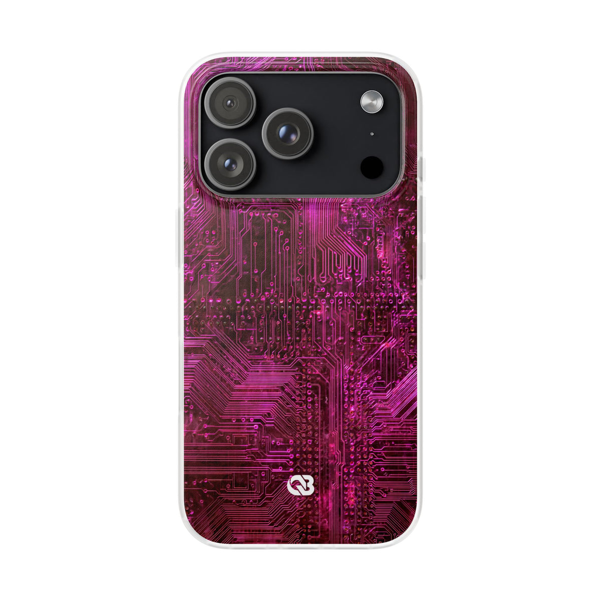 Magenta Circuit Trace · Lite Phone Case for iPhone ·  Pink