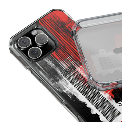 Distorted Barcode · Clear Impact Magnetic Phone Case for iPhone · Black
