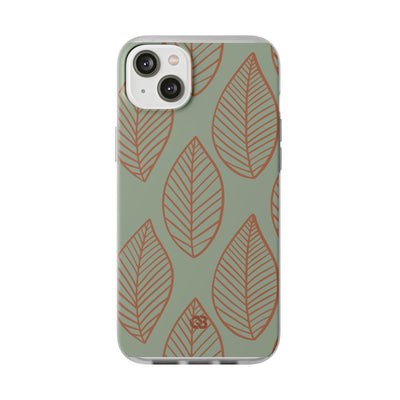 Sage Earth Leaves · Soft Phone Case for iPhone