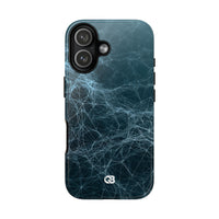 Teal Tough Phone Case for iPhone - Arctic Neural Mesh