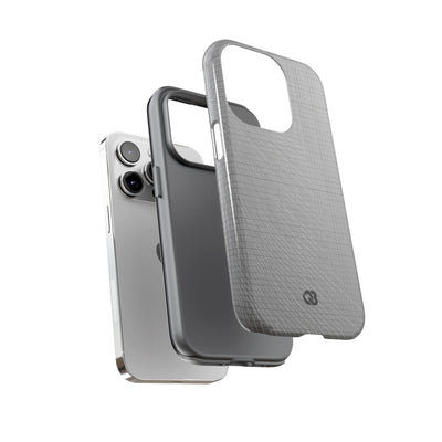 Grey Tough Phone Case for iPhone - Chrome Mesh Warp
