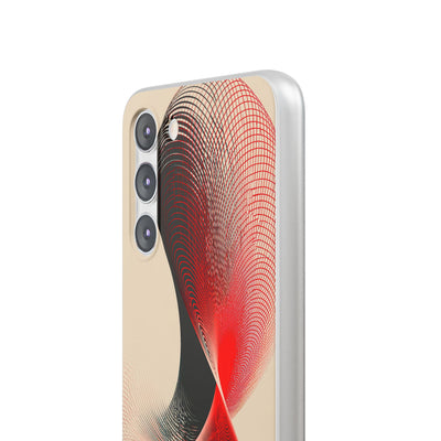Red Lite Phone Case for Samsung - Crimson Grid Vortex