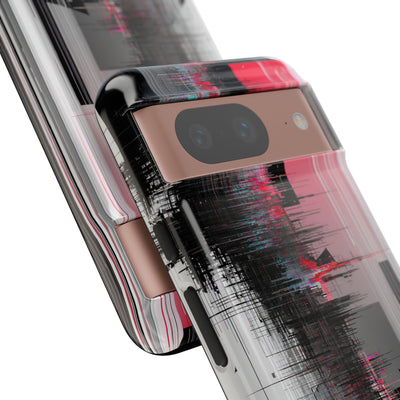 Black Tough Phone Case for Google Pixel - Crimson Data Leak