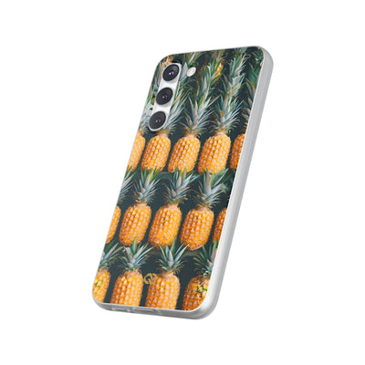 Gilded Pineapple Rows · Soft Phone Case for Samsung