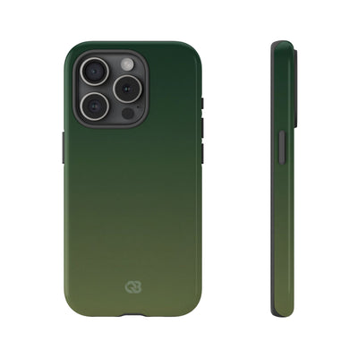 Green Tough Phone Case for iPhone - Shadow Moss Grain
