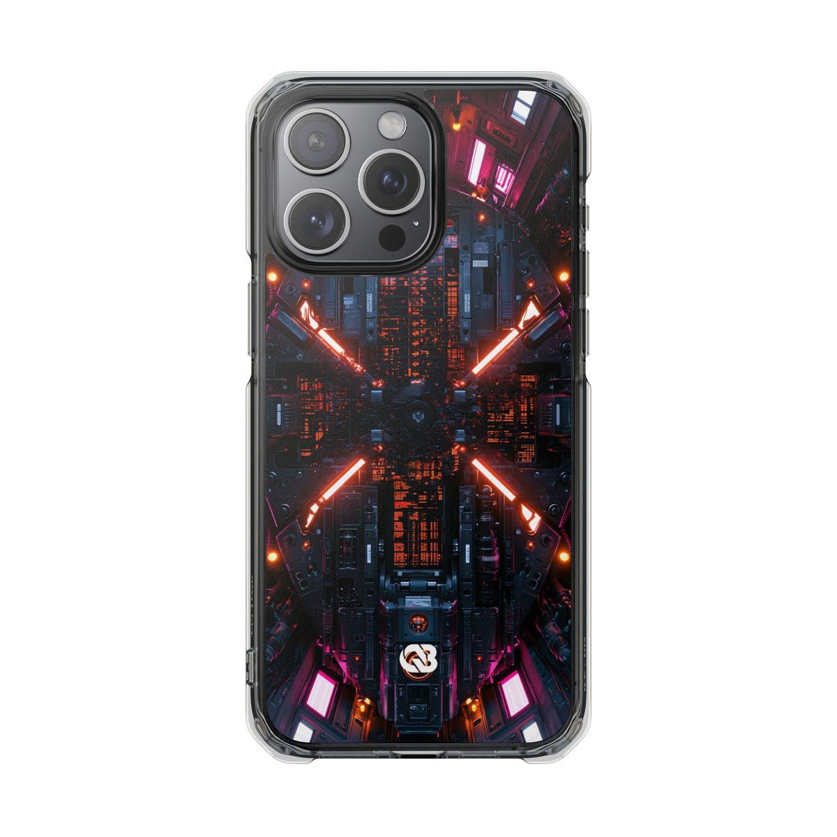 Cybernetic Reactor Core · Clear Impact Magnetic Phone Case for iPhone · Black