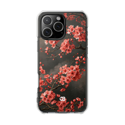Dark Sakura Nocturne · Clear Impact Magnetic Phone Case for iPhone ·  Black