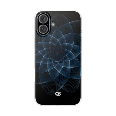 Blue Lite Phone Case for iPhone - Cobalt Geometric Bloom