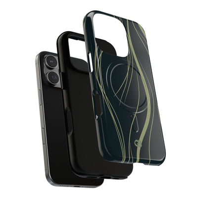 Green Tough 2.0 Magsafe Phone Case for iPhone - Obsidian Sage Flow