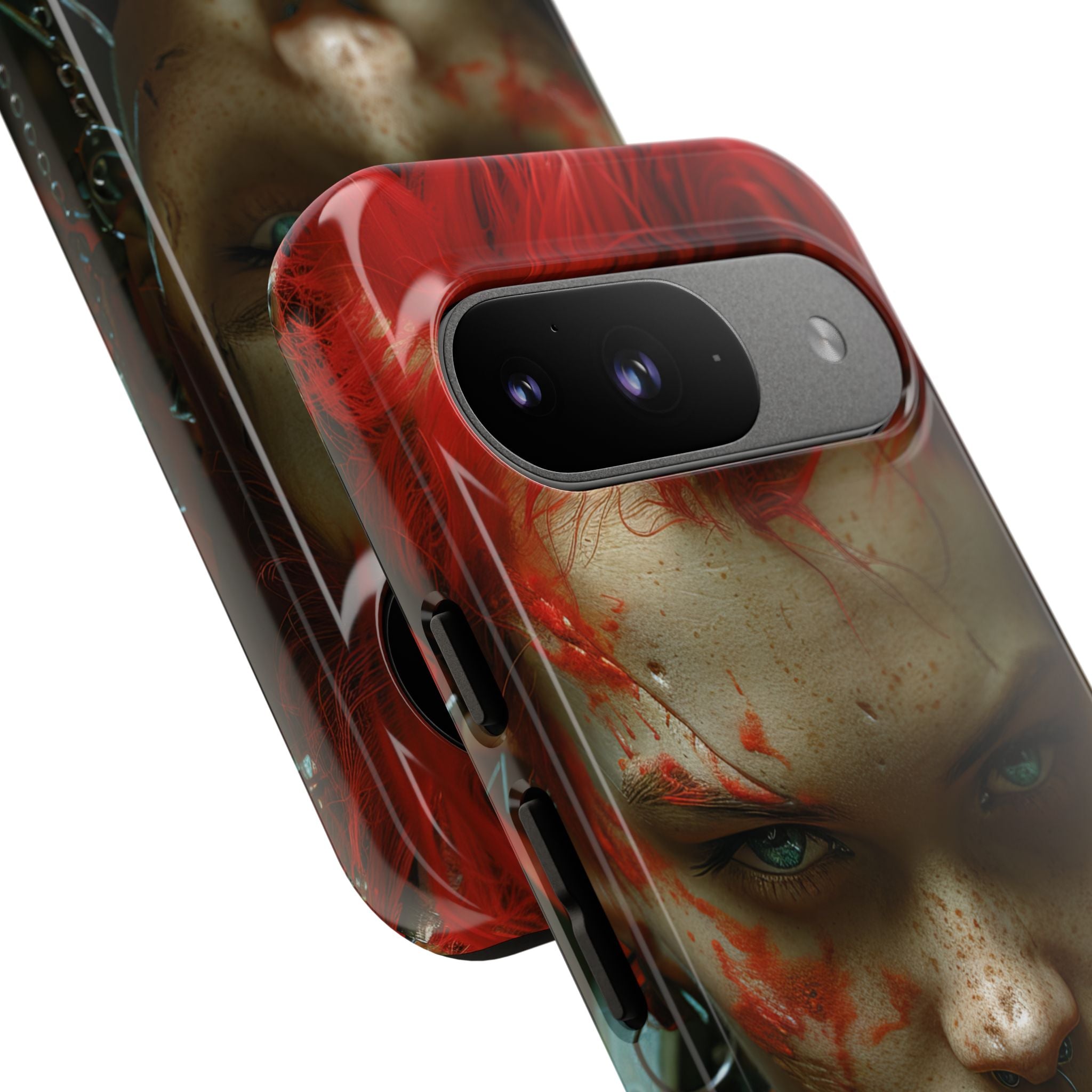 Red Spike Gaze Google Pixel 9 Case - Tough