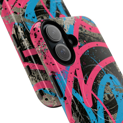 Cyber Splatter Flow · Tough 2.0 Magnetic Phone Case for iPhone · Pink