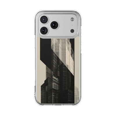 Beige Impact MagSafe Phone Case for iPhone - Monolith Urban Grid
