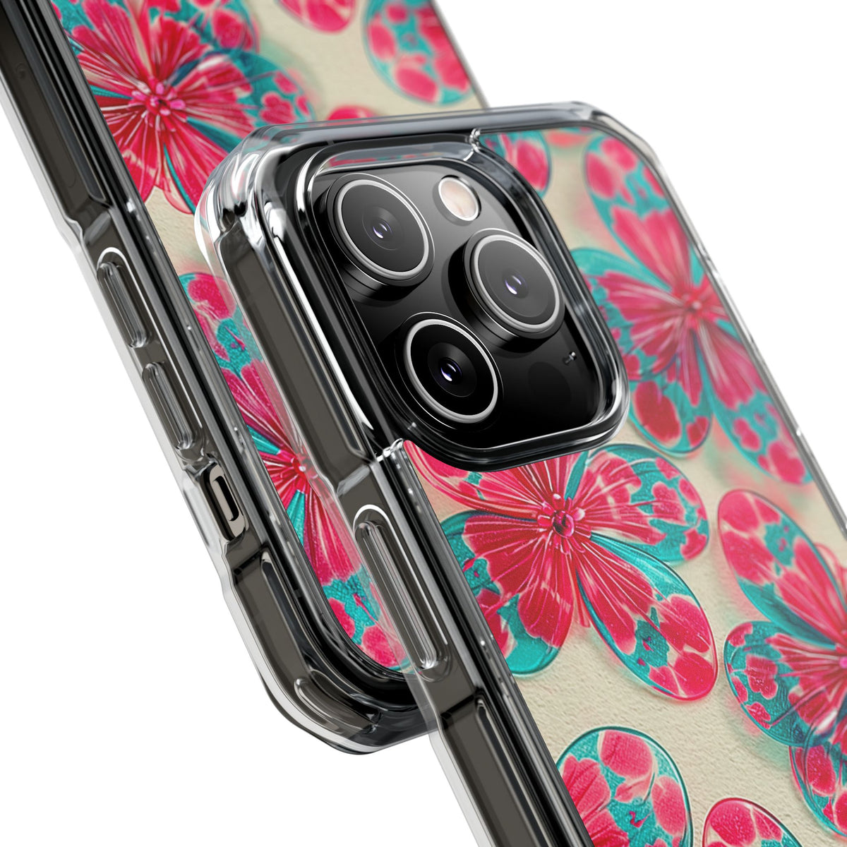 Lucite Jelly Bloom · Clear Impact Magnetic Phone Case for iPhone · Pink