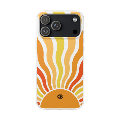 Amber Solar Waves · Soft Phone Case for iPhone