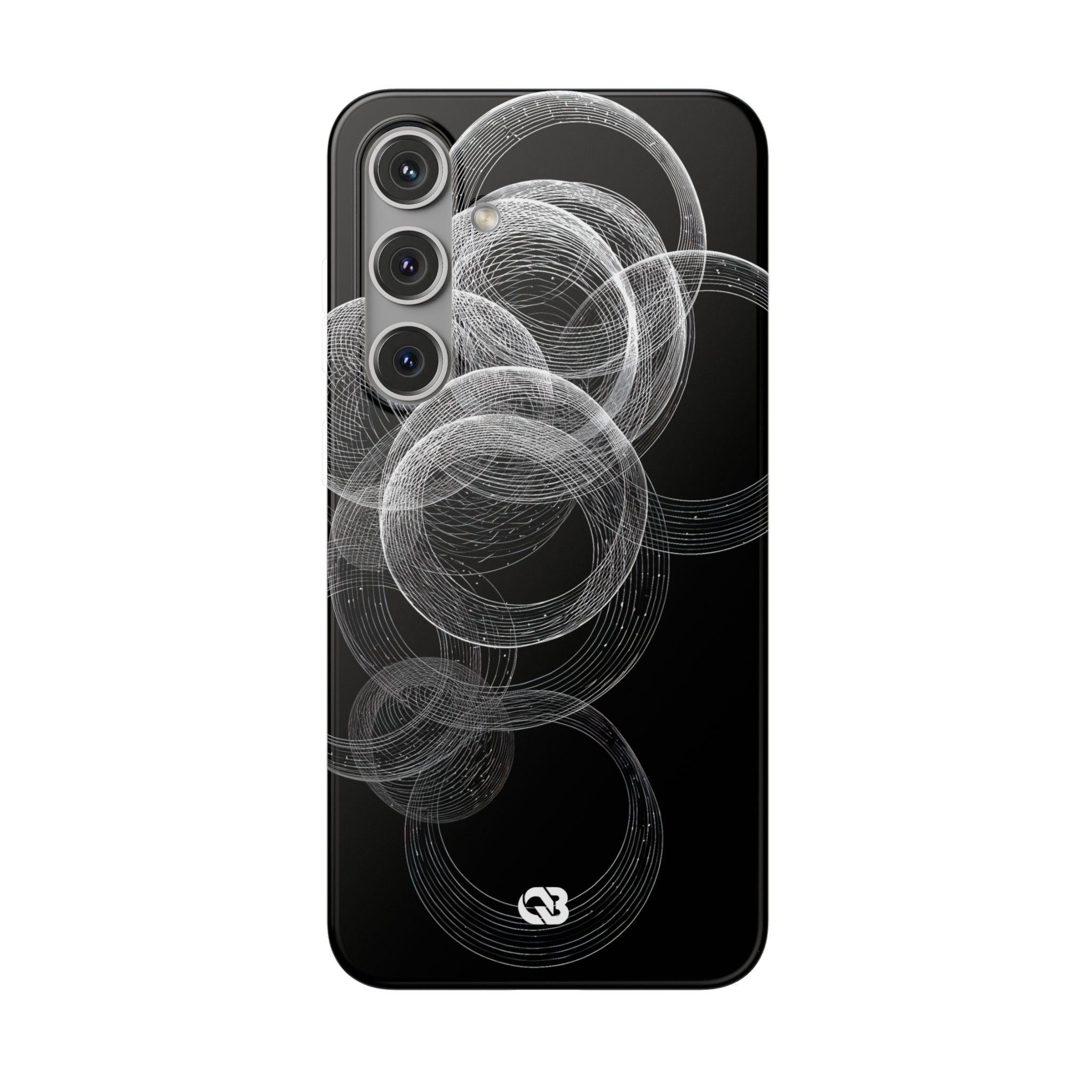 Black Lite Phone Case for Samsung - Kinetic Wireframe Orbit