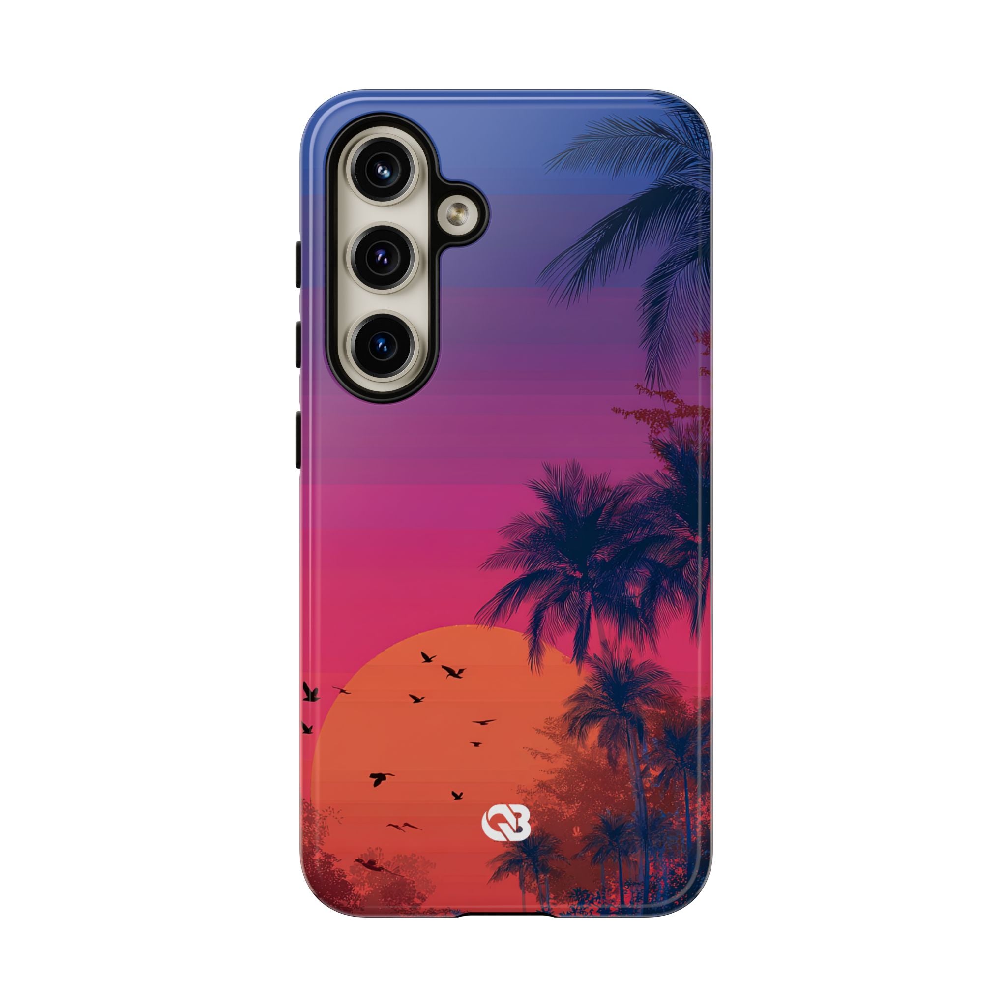 Neon Horizon Palms · Tough Coque de téléphone pour Samsung