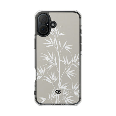 Beige Impact MagSafe Phone Case for iPhone - Sandstone Bamboo Stalks