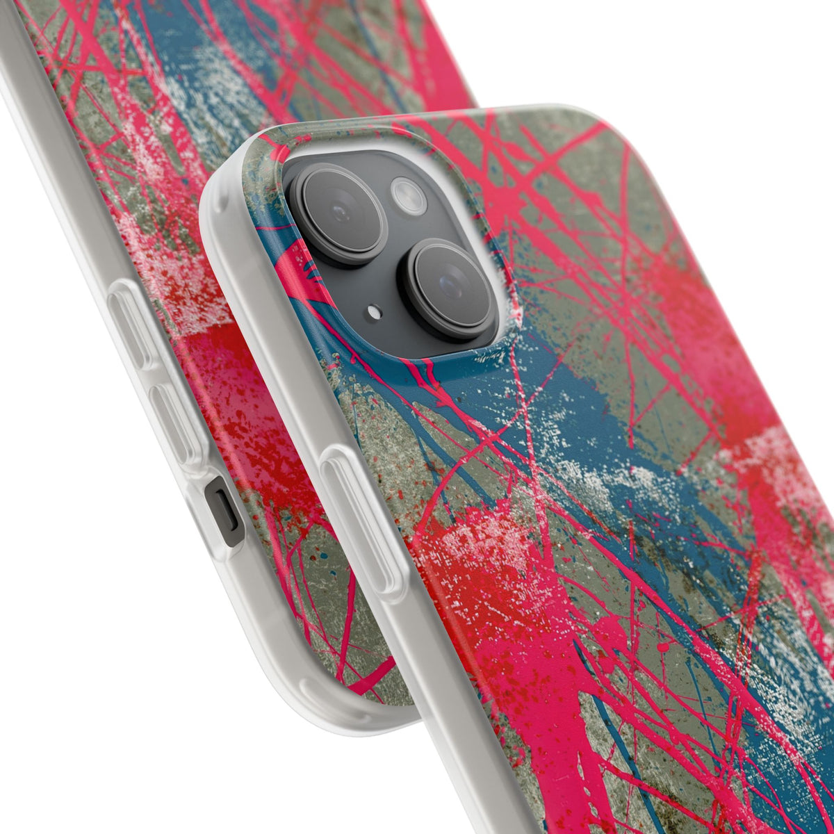Neon Static Drip · Lite Phone Case for iPhone ·  Pink