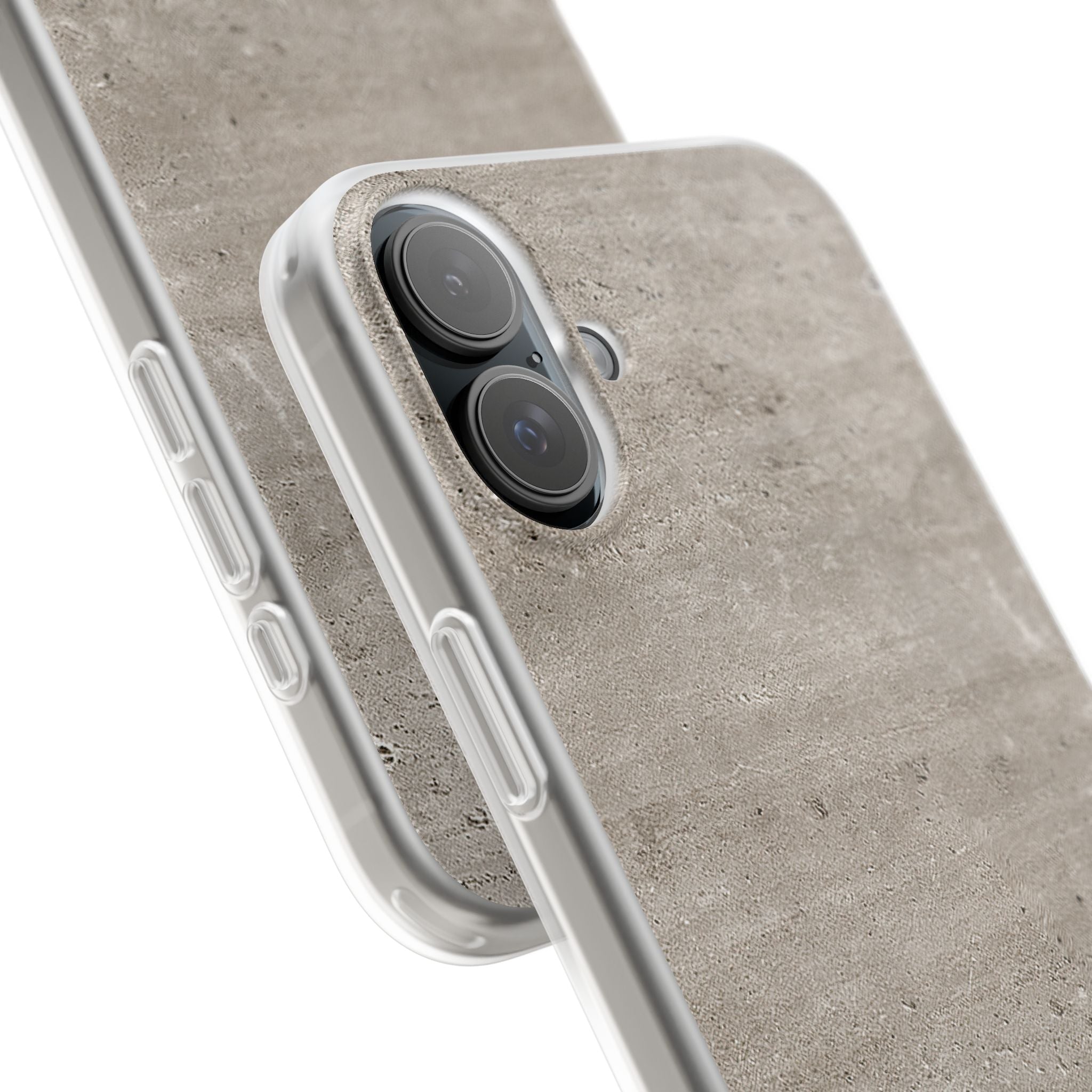 Grey Lite Phone Case for iPhone - Brutalist Stone Grit