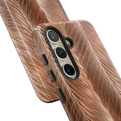 Rose Gold Weave · Tough Phone Case for Samsung · Brown