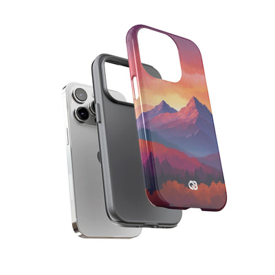 Crimson Mountain Dusk · Tough Phone Case for iPhone