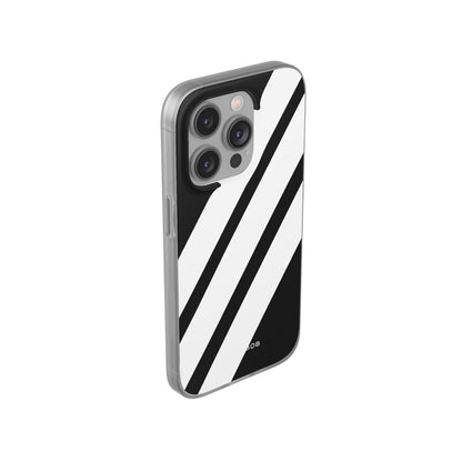 Diagonal Bands Noir iPhone 14 Pro Case - Soft