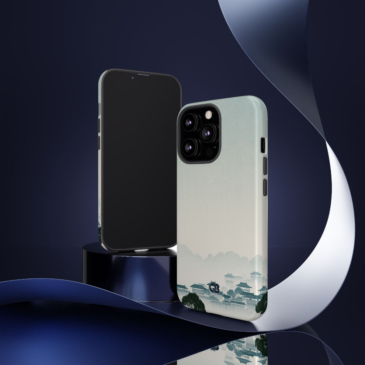 Misty Dynasty Horizon · Tough Phone Case for iPhone · Blue