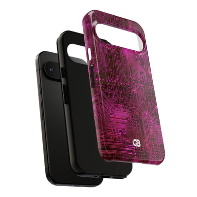Magenta Circuit Trace · Tough Phone Case for Pixel ·  Pink