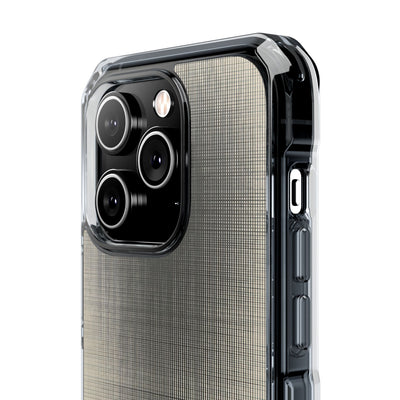 Beige Impact MagSafe Phone Case for iPhone - Carbon Screen Grid