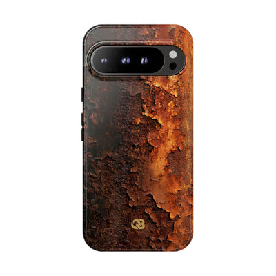 Orange Tough Phone Case for Google Pixel - Oxidized Iron Crust
